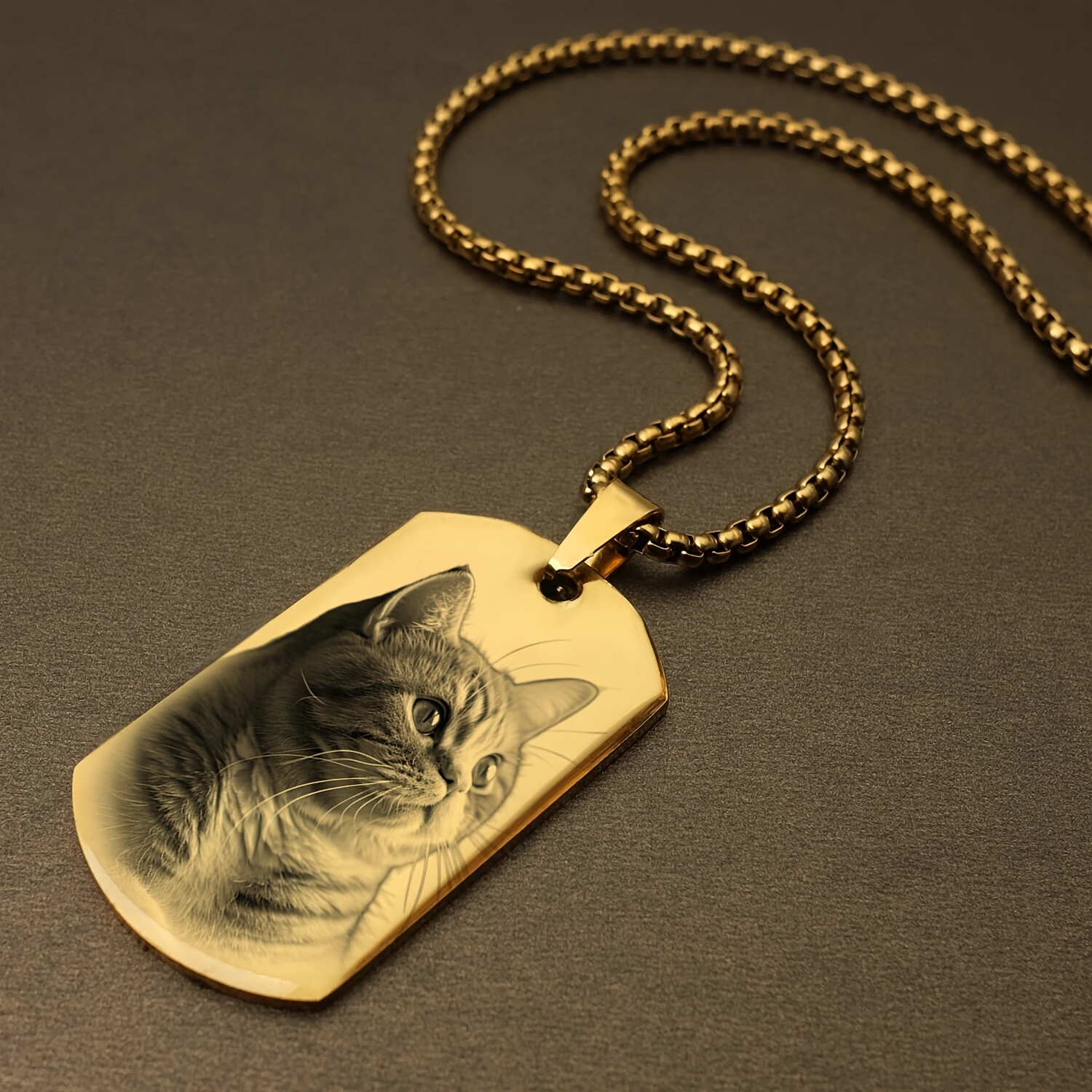Custom Laser-Engraved Photo Necklace Pendant — Unique Gift