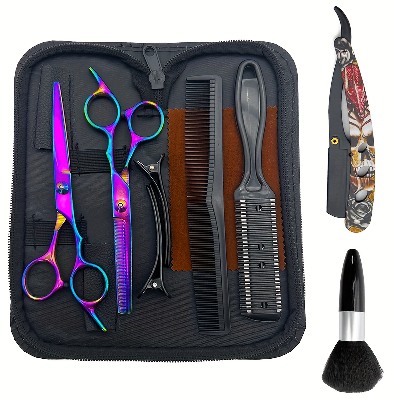 

Wingsbro Professional Haircut Kit - Stainless Steel Scissors, Comb & Clips Set For Men & Women - Ideal For Barbers, Salons & Home Use