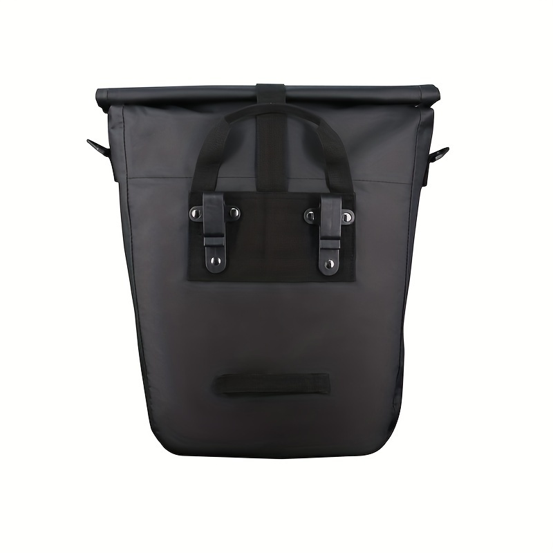 E-shop 20L Schwarze PVC Fahrradtasche - Heckträger-Tasche, Einseitige Rahmentasche für Langstreckenradtouren