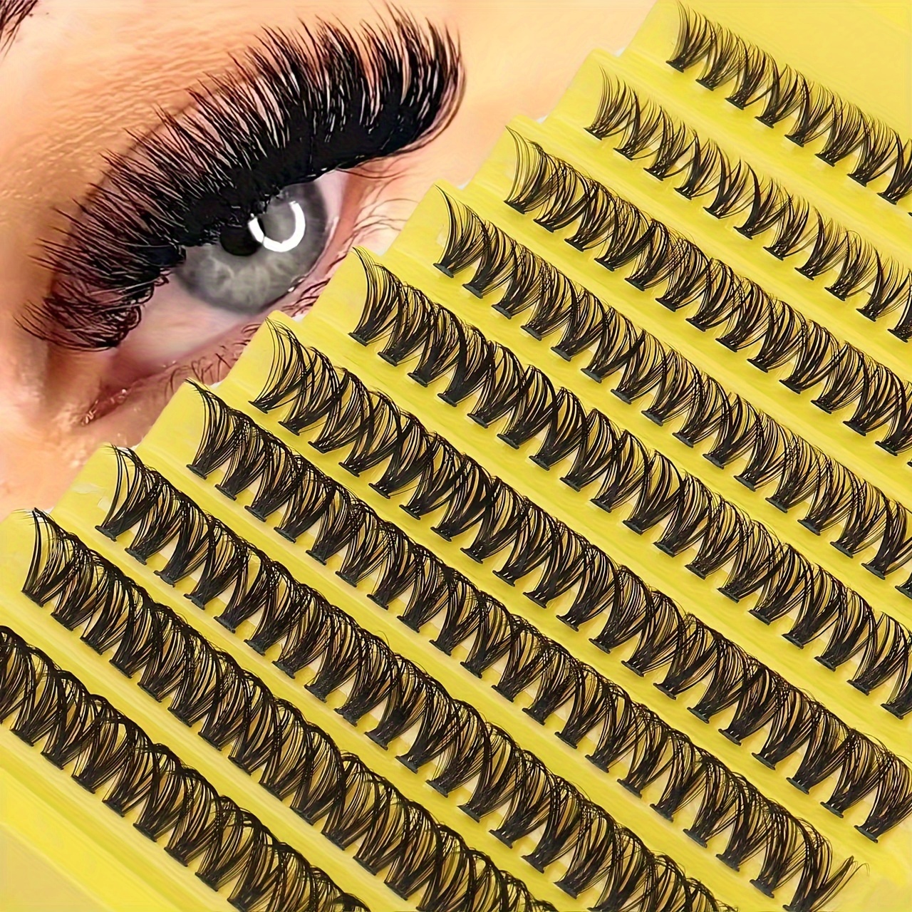 

10 Of Eyelashes 200 0.07mm D Curly 8-16mm Mixed Eyelashes 3d Volume Eyelashes Makeup Tool