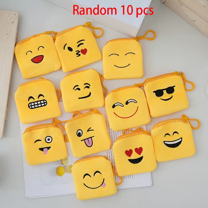 E-shop 10 Stück Münzbeutel mit Schlüsselanhängern – Ideal für Schulbelohnungen, Partygeschenke & Weihnachtsgeschenke – Reißverschluss-Geldbörsen mit