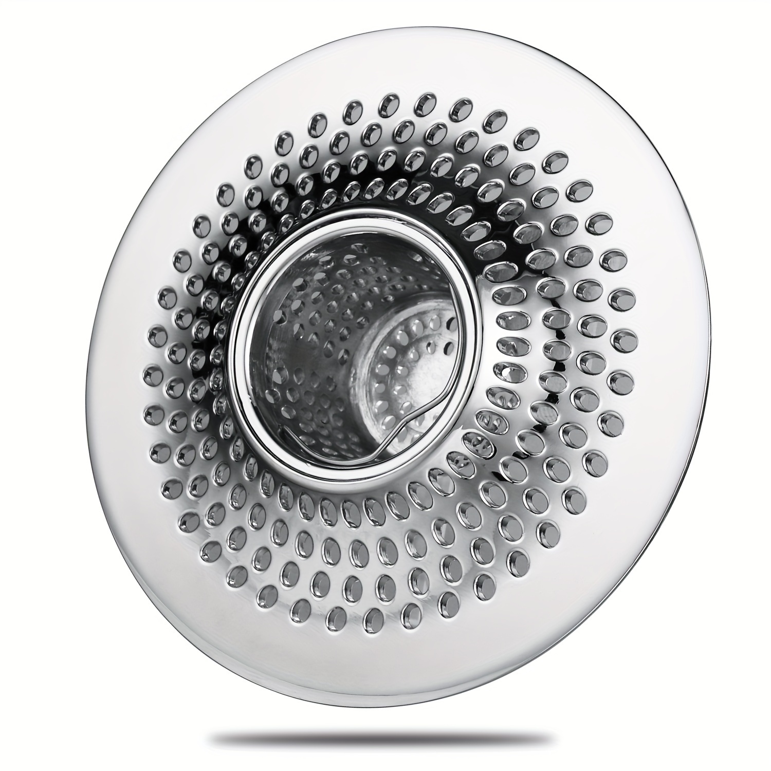 

1pc Attrape-cheveux de drain en acier inoxydable, piège à cheveux pour baignoire et douche, crépine d'évier anti-colmatage, protecteur de drain pour salle de bain, cuisine et éviers utilitaires, pour