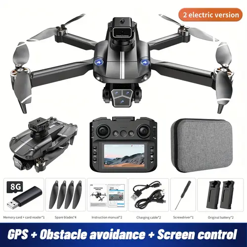 gps with 2 x 2500mah batteries sd card reader brushless key return and hd camera beginners and professionals ideal for outdoor photography and aerial shots