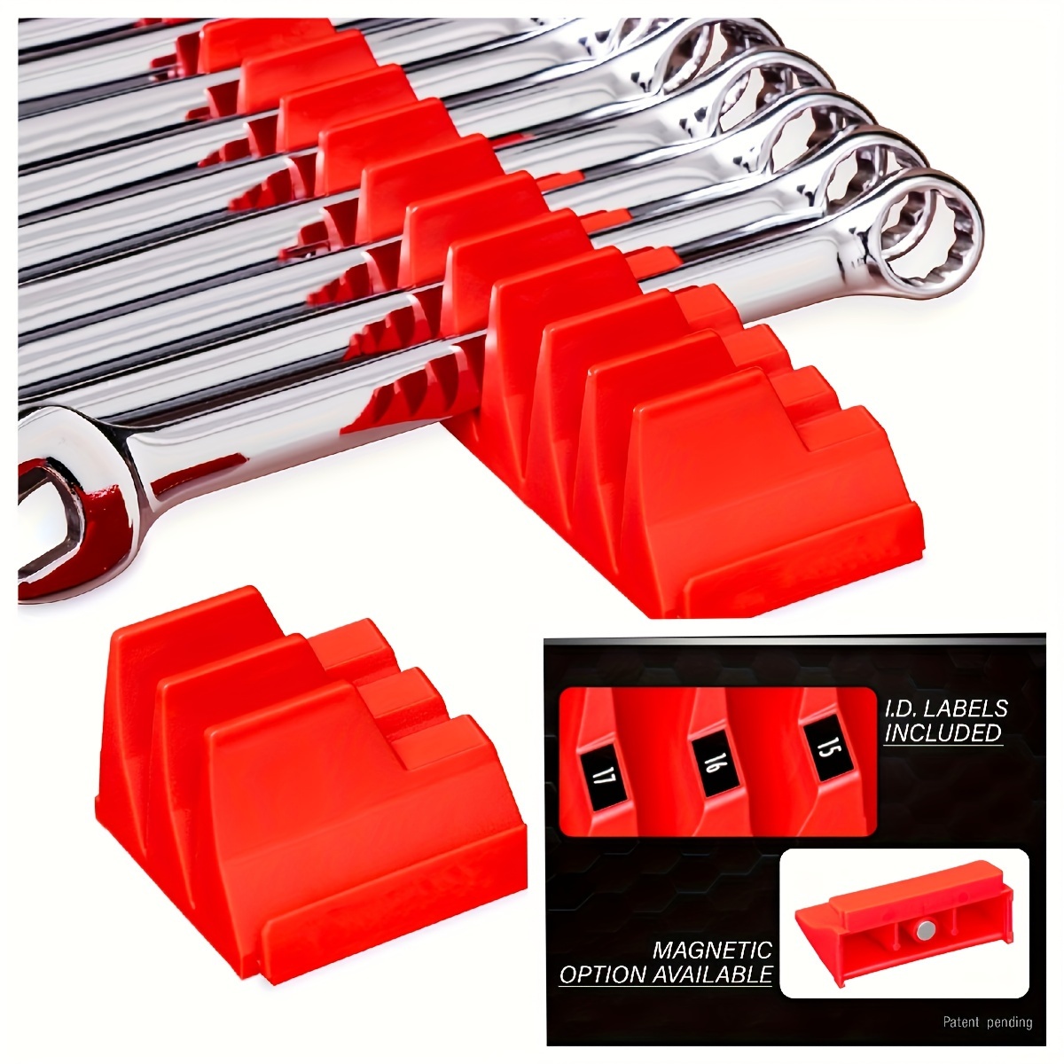 

20-slot Organizer - Durable Plastic, Hex Head Style, Space-saving Tool Holder For Toolbox