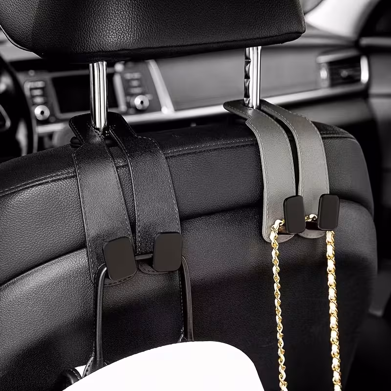 hooks for hanging bags on car headrests designed to organize and hold items on the back of seats Product details 2