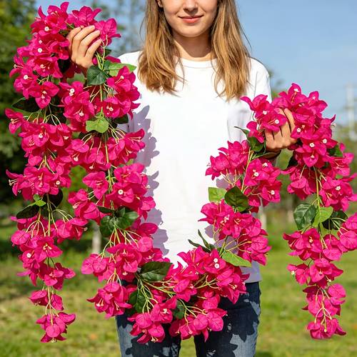 2 extra long luxurious decorative flower vines artificial flowers for home decor easy to store without taking suitable for hotel office home party decorations new year and soft furnishings festive atmosphere
