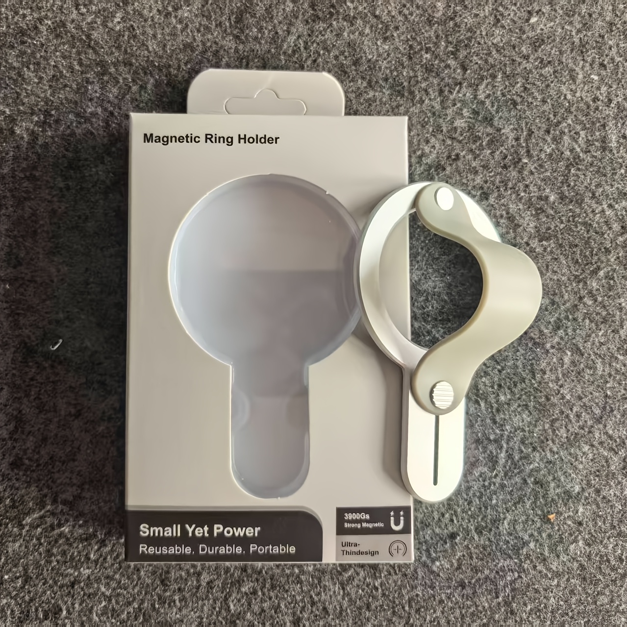 TEMU 1pc Smartphone Magnétique Doigt de Téléphone - Anneau Détachable Siège Bas - Support de Téléphone Smartphone Ajustement Confortable, Adapté pour