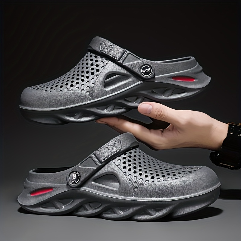 Image of Men's And Women's, Hole- Shoes, Mules, Eva Material, Lazy Shoes, Sandals, , Slip-on, Indoor, Outdoor, Toe-covered Shoes, Garden Shoes, Casual Shoes, Summer, , Lightweight, Breathable, Non-slip