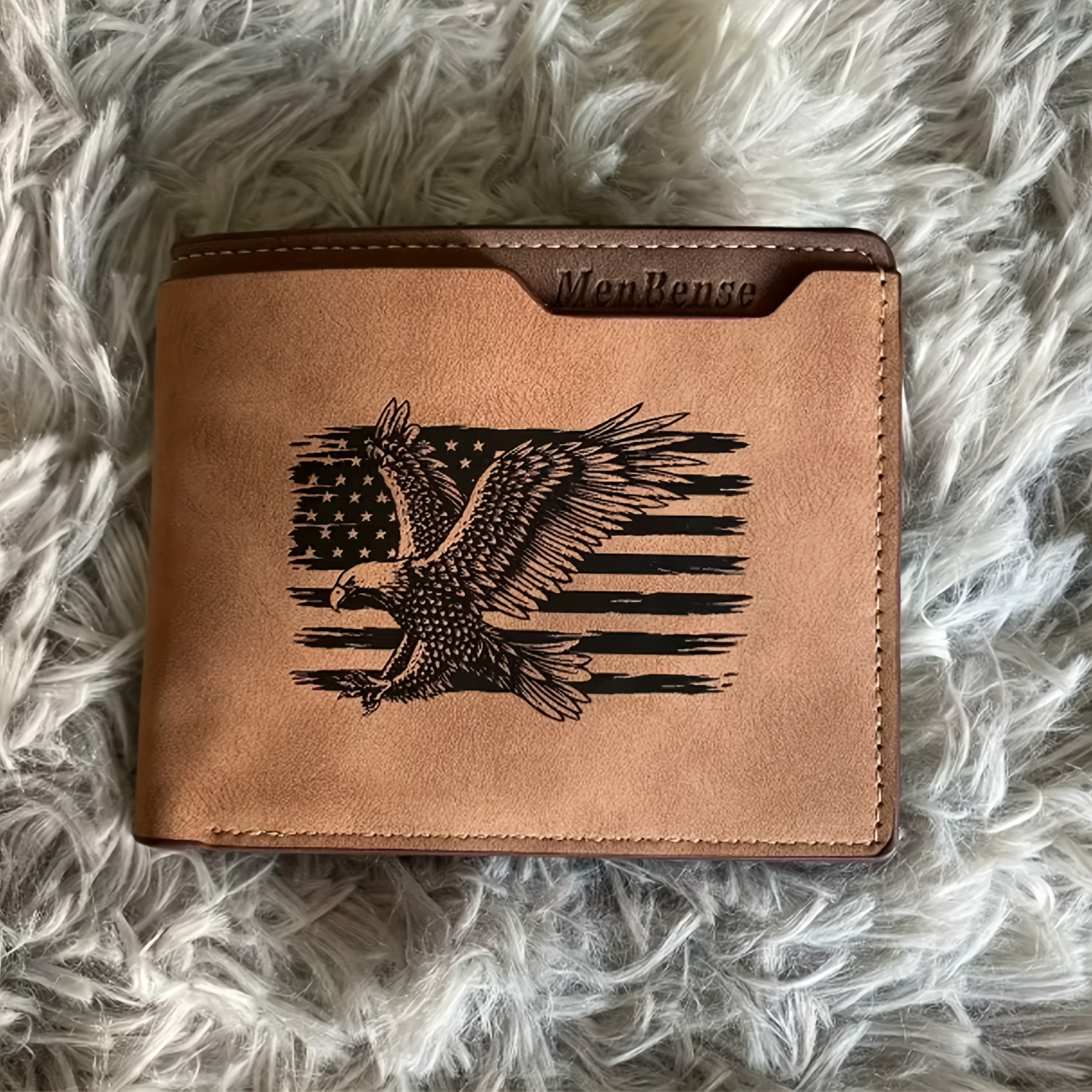 

Kasutoo Men's Sleek Leather Wallet - American Theme,