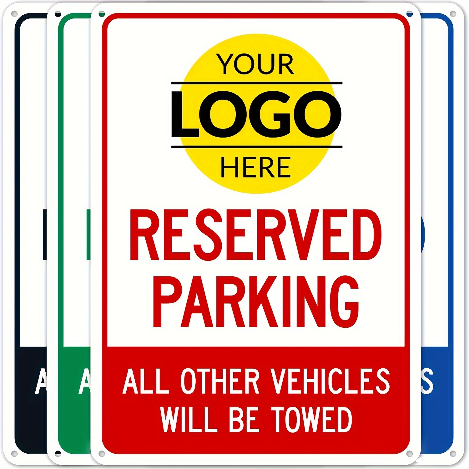 

Custom Parking Sign - Personalized Aluminum For Corporate & School, Rust-proof & Fade-resistant, 12x8 Inches