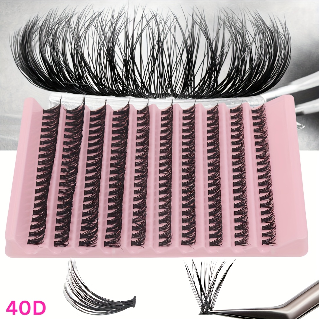 400 720pcs diy eyelash extension set single eyelash   9 18mm mix 30d 40d with eyelash bonding tweezers for beginners exquisite gift set exquisite gifts new year gifts valentines day gifts details 4