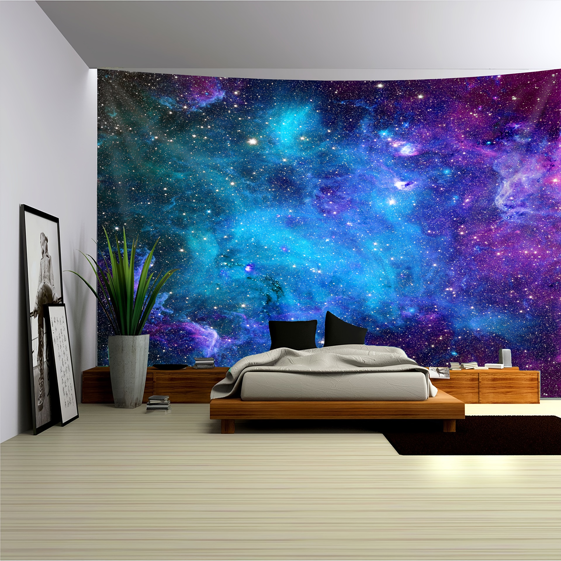 

Starry Night Sky Tapestry - Ultra Large, Peach Skin Velvet Wall Hanging For Living Room & Bedroom Decor, Perfect For Photography Backdrop, Easy Install