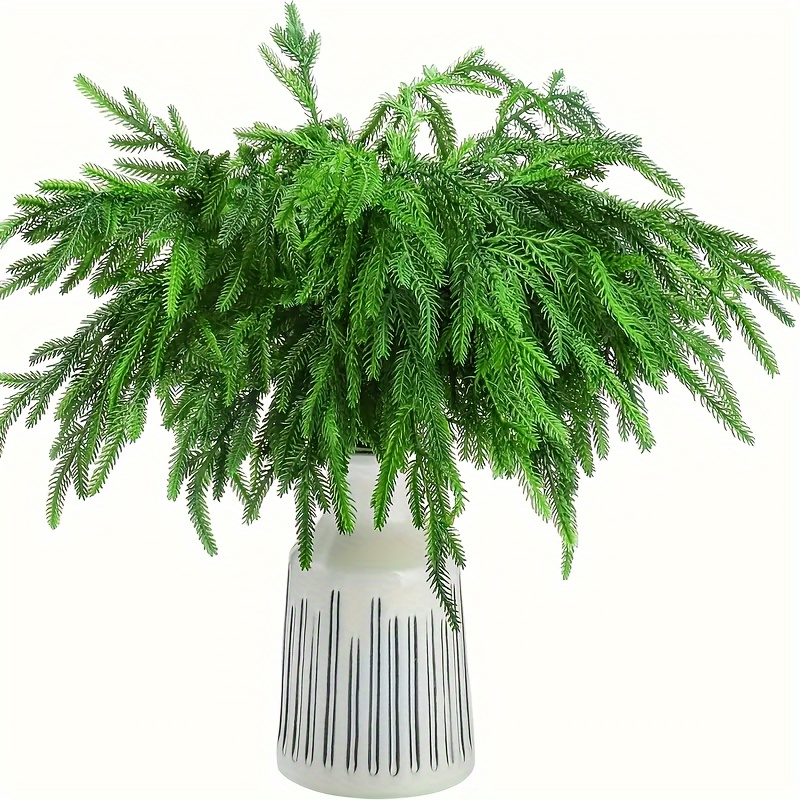 

50pcs Lifelike Artificial Pine - " Pine Needles For Christmas, Easter & Thanksgiving Decor - Home, Garden, And Bedroom Accents,