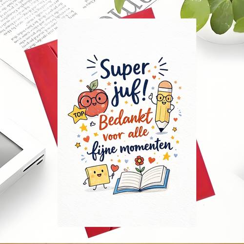 1pcteacher thank you card cute cartoon design premium thick for teacher appreciation of from students parents colleagues gift idea