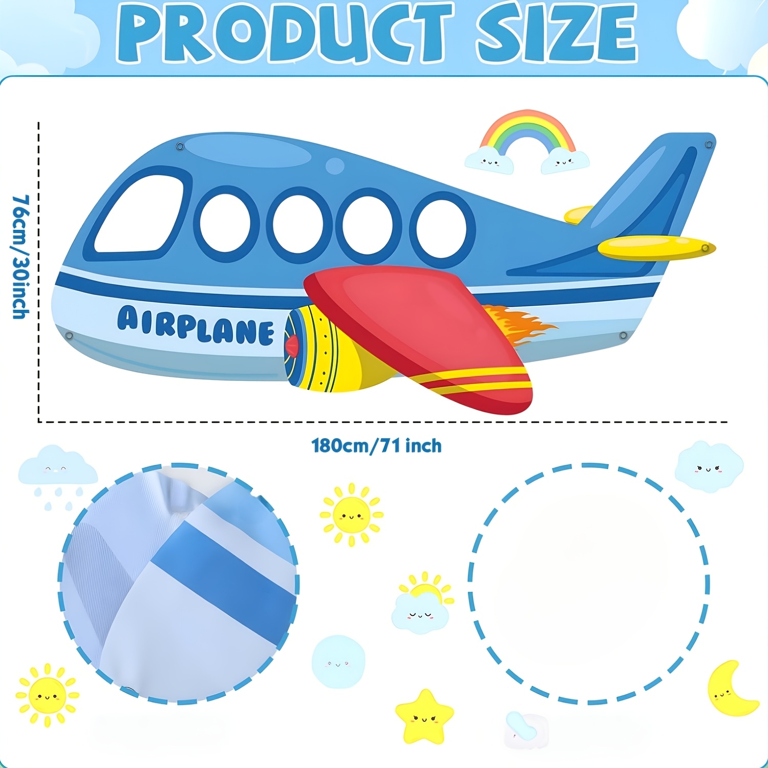 TEMU 1pc Creative Airplane-shaped Hollow Photo Background Frame, Party Prop For Gatherings, Aviation-themed -out Tapestry Decorationfor Christmas And