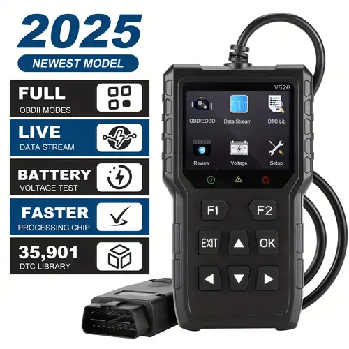 2025 newest scanner diagnostics tool full functionality reset 6 8 engine code reader for all obdii eobd vehicles post 1996 36 usb powered no battery included