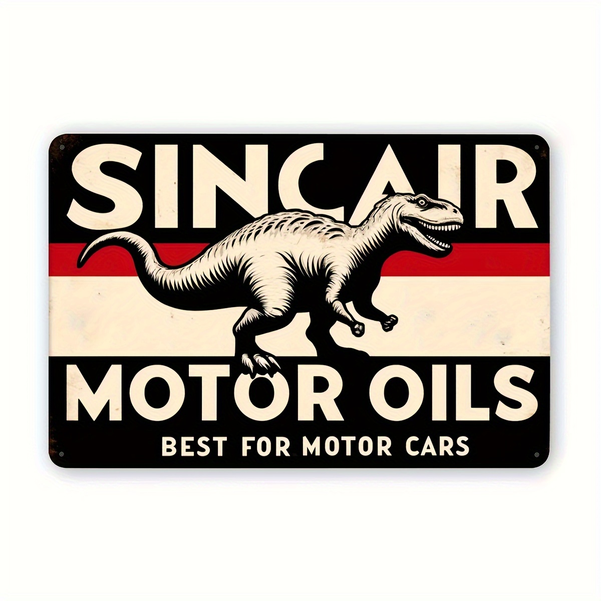 

Vintage Sincair Motor Oil Sign: 11.8x7.87" (30x20cm), Retro Advertisement Poster With Rounded Corners And Pre-drilled Holes For Garage, Shed, Basement, Home, Gas Station Wall Decor