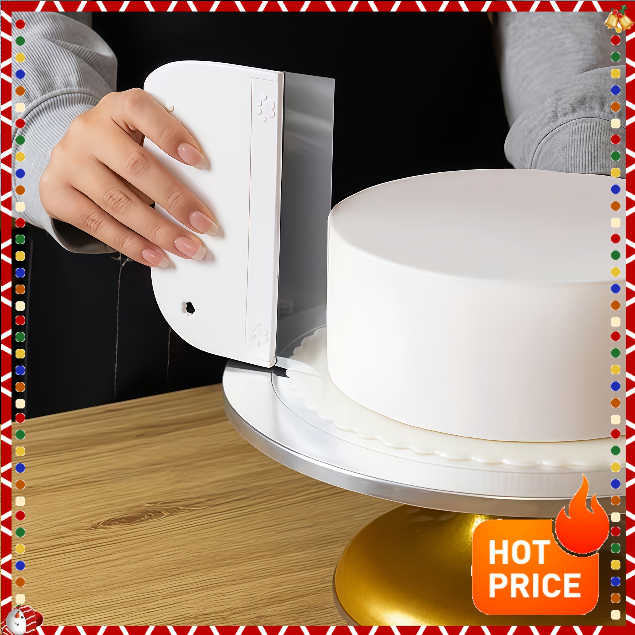 TEMU Set Of 2 Cake Smoothing Scrapers Made From Food-safe Transparent Pe Plastic Cake Decorating Tools, Material: Flexible Acrylic Scraper, Ideal For Cake Toppers/bread Decoration/icing Smoothing