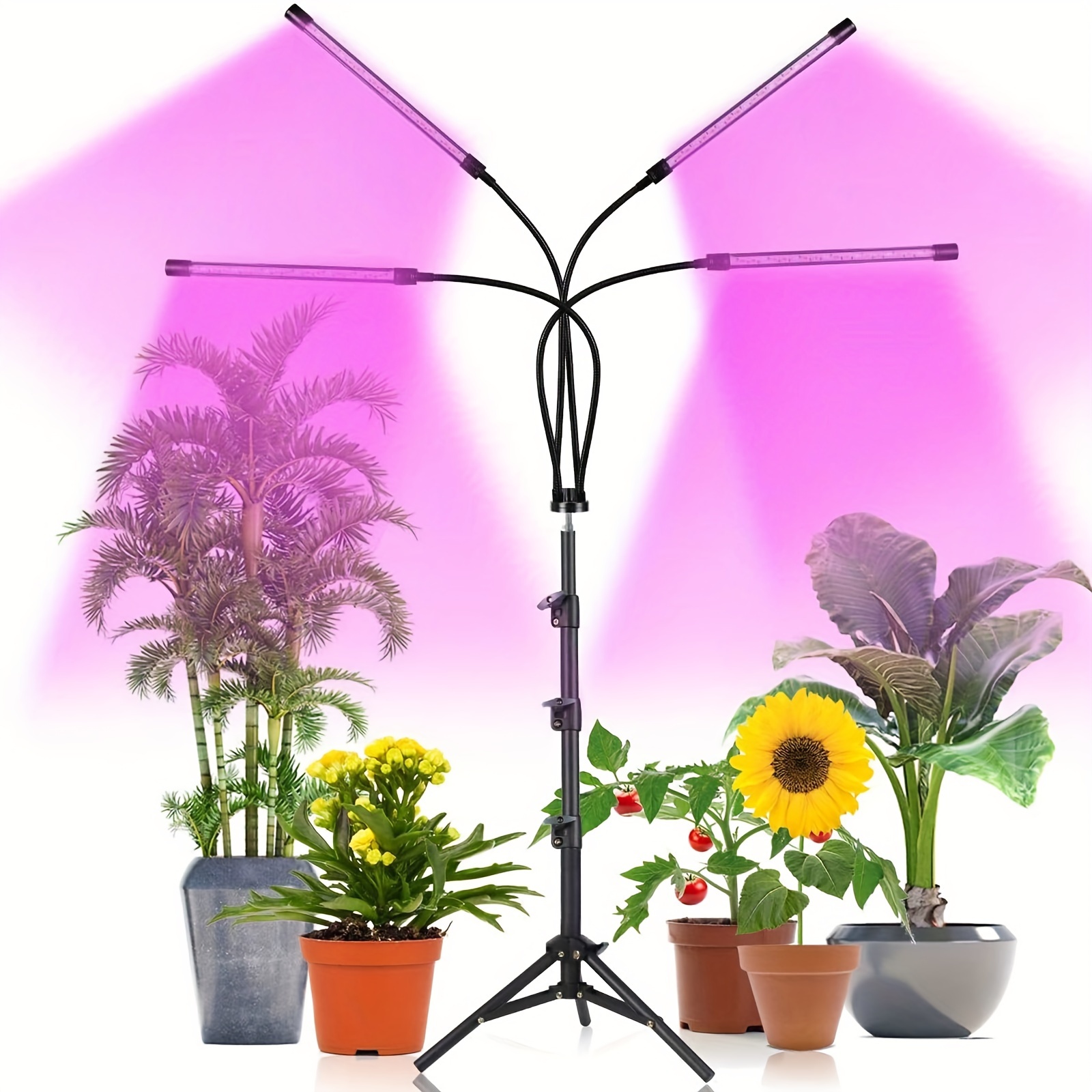 

1pcs Indoor Plant Growth Lights, 80 Led Growth Lights, Usb Vertical Plant Growth Lights, 3/9/12 Hours Timing Setting, 20%-100% Adjustment, Full Plant Growth Fill Light