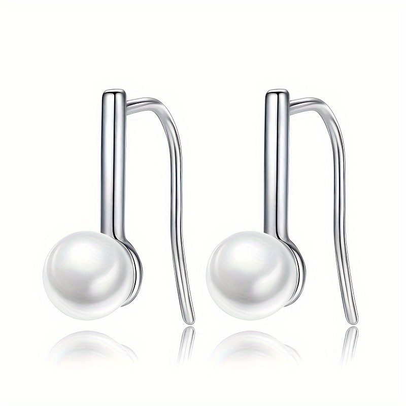 Half Circle Strap Pearl Drop Ear Buckles Charms Jewelry Gift - Temu Canada