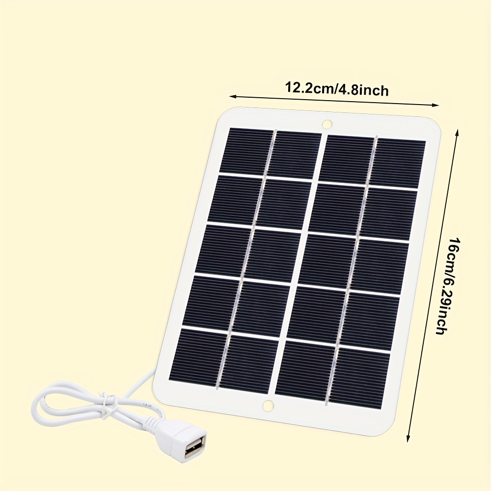 Image of Solar Panel With Usb Interface, Solar-powered, Suitable For Mobile Phones, Flashlights, Fans, Outdoor Power Supplies, Emergency Charging, Outdoor Camping And Travel, Home Use, Portable Solar Charger
