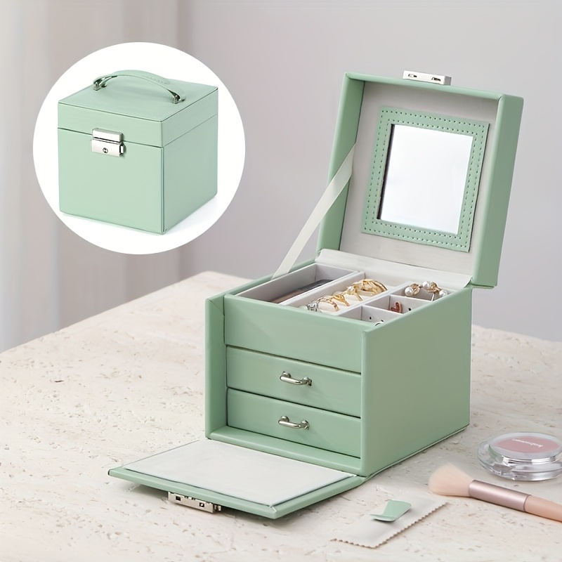 Customizable Mini Jewelry Box with Lock, Elegant Gift