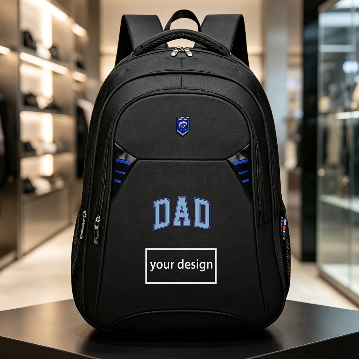 Customizable Personal Pattern Text Name Logo DAD Backpack