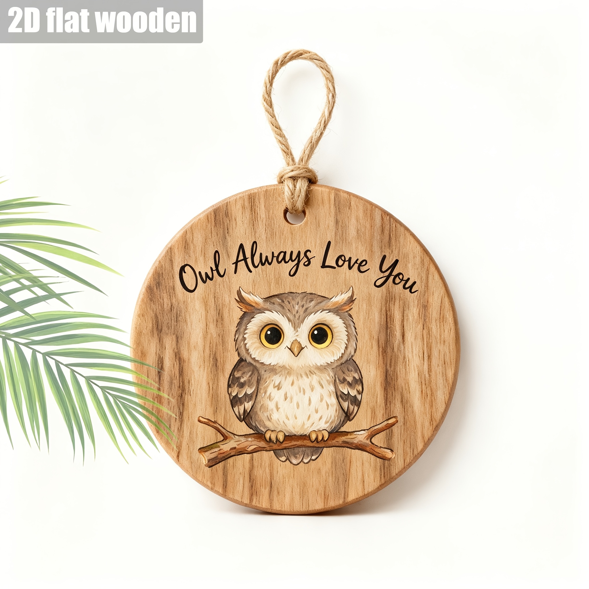 TEMU 2d Flat Wooden Little Owl 