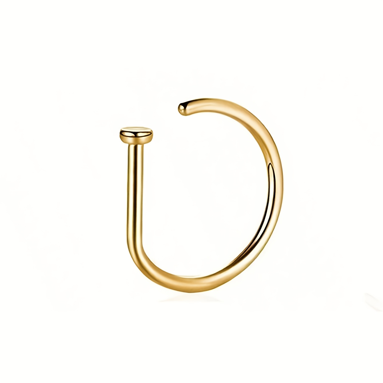 1/3/5pcs Fake Piercing Nose Ring Women Men Fashion Punk Non Piercing Thin Metal Single-sided Nose Clip Stainless Steel Perforation Septum Suitable For Women Body Jewelry