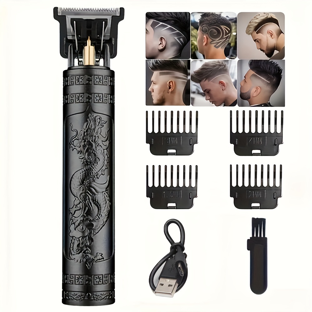 Solimpia Tagliacapelli per gli uomini Trimmer barba Zero Gapped Cordless  T-Blade/Naso Capelli Trimmer Foil Head Rasoio elettrico Testa Calva Rasoio