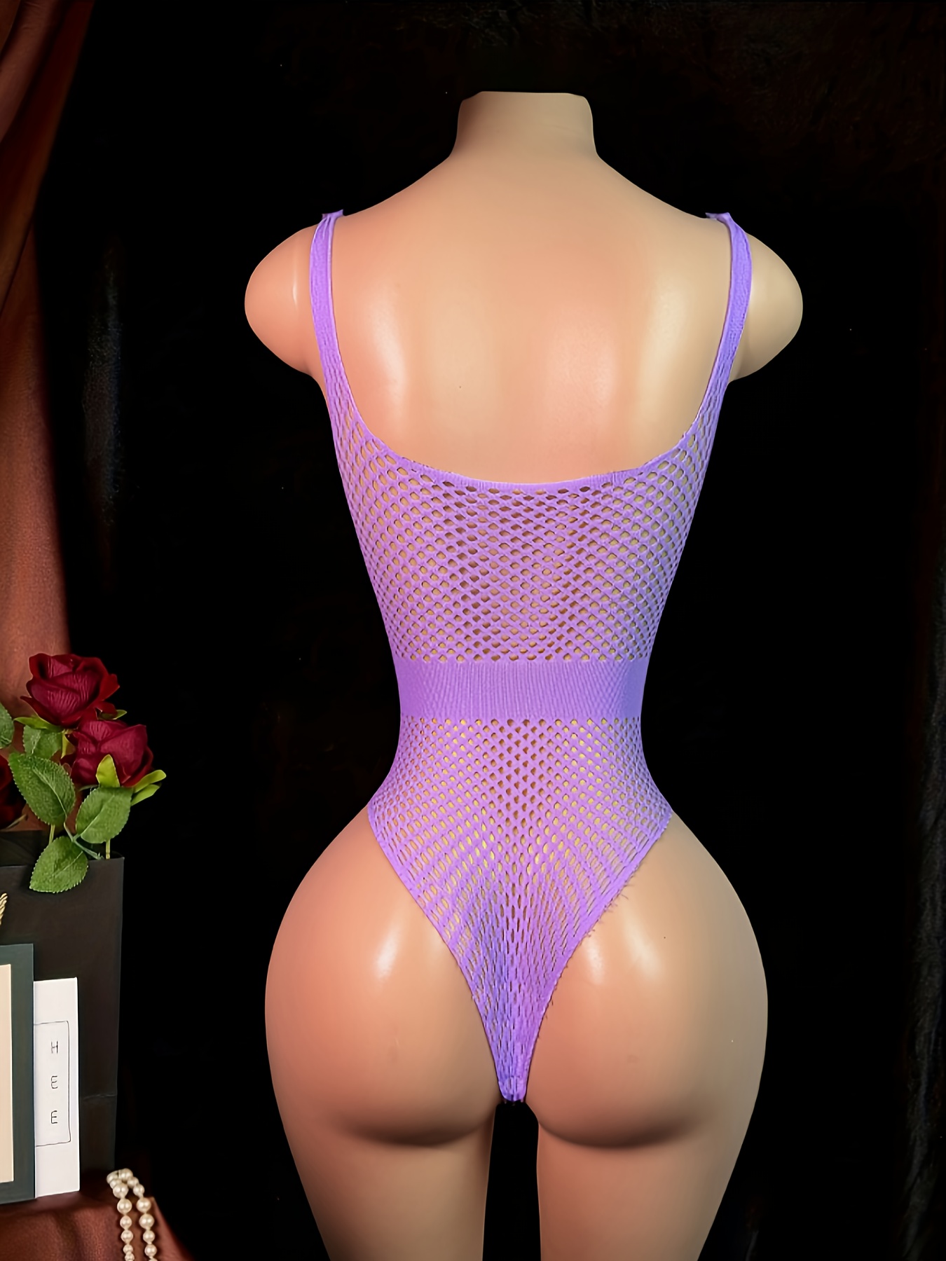 neuer hochelastischer transparenter badeanzug mit lochmuster – sexy bodycon mesh wickelkleid aus fischnetz