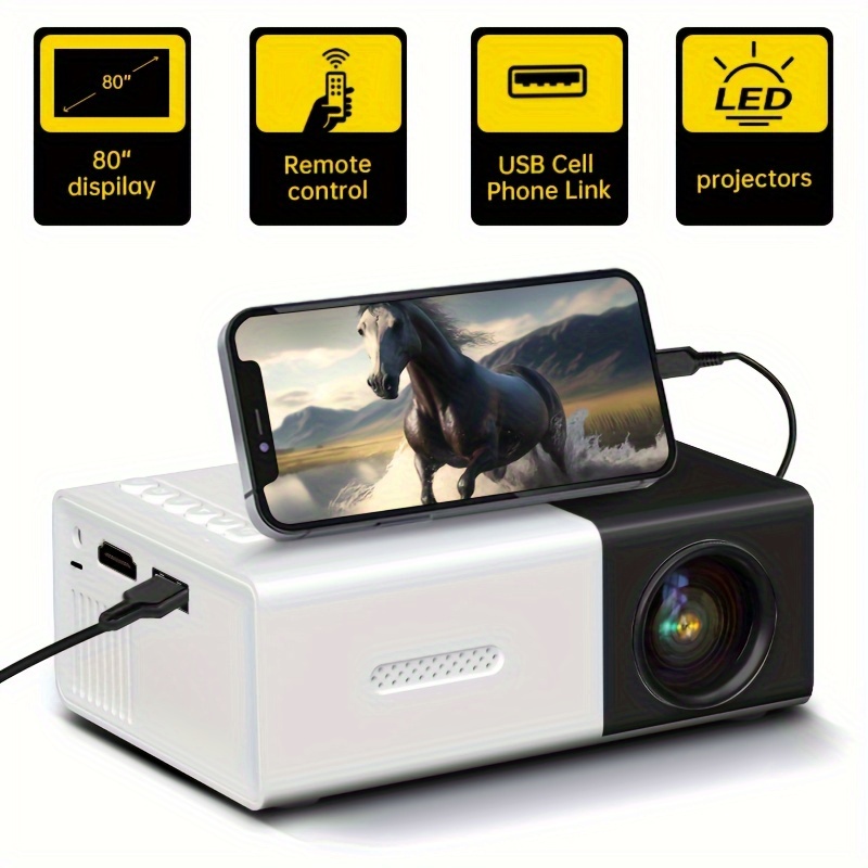 Proyector De Video Portátil Mini Proyector HD 1080P Adecuado - Temu