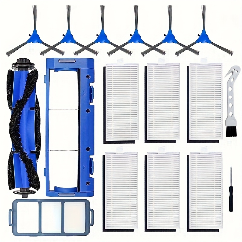 Image of Replacement Parts For 11s, 25c, 30, 30c, 35c, 12, 15t, 15c Vacuum Cleaner, 11s Replacement Kit:1*rolling Brush,6*side Brushes,6*hepa Filter,1*pre Filter,1*roller Brush Guard