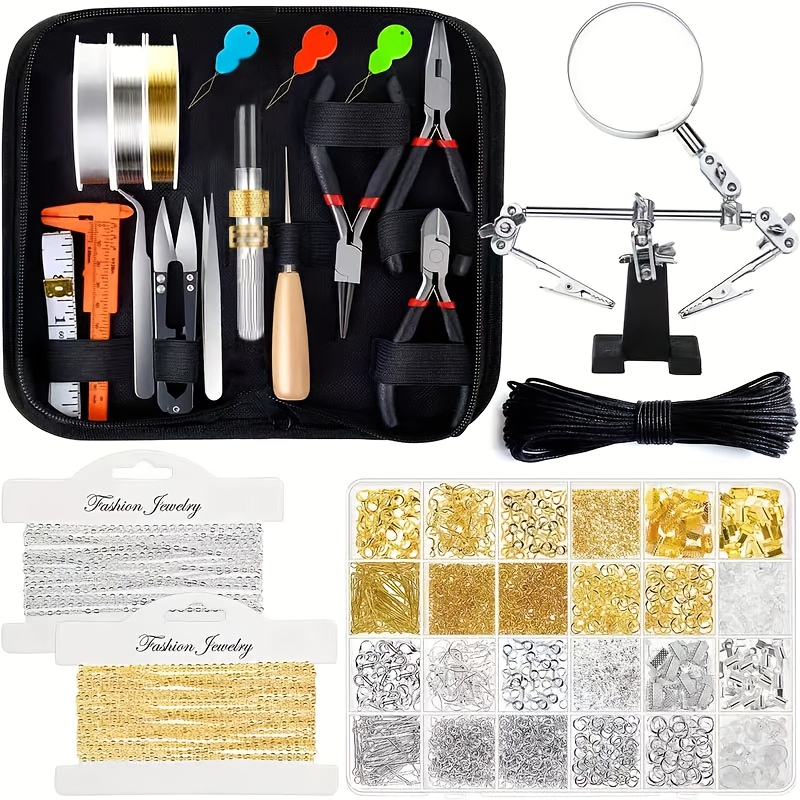 Image of Jewelry Making Kits For Adults-tool/accessories Sold Seperately, Jewelry Making Supplies Kit For Adults, Jewelry Making Tools With Earring Hooks, Findings, Wires, Chains And For Crafts Making And