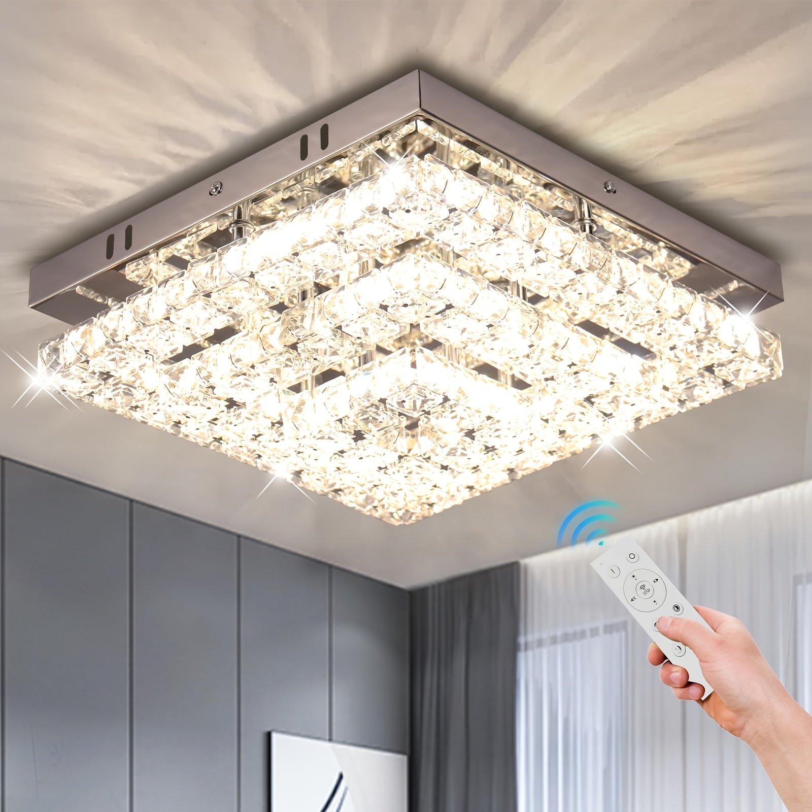 gorgeous crystal chandeliers crystal led ceiling light 11 Temu