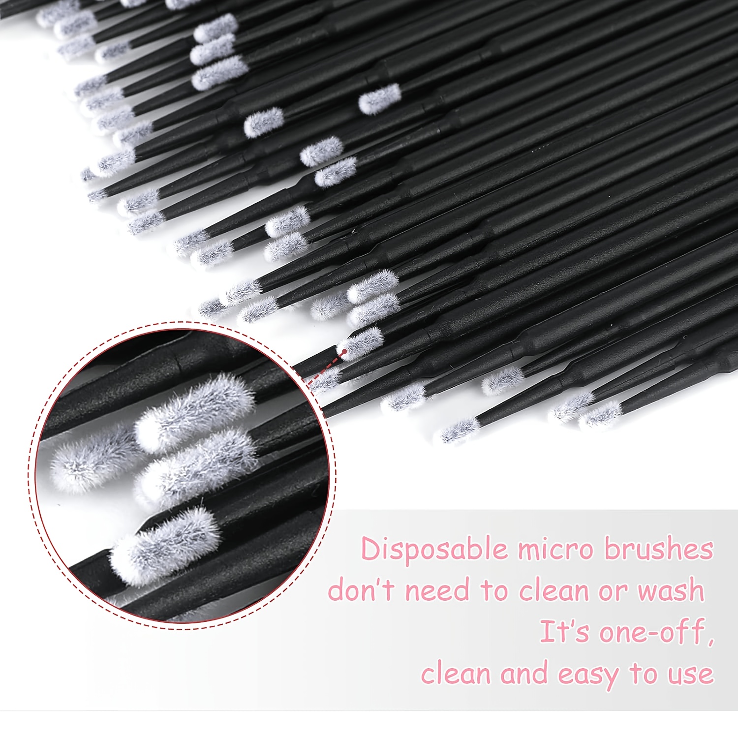 200pcs Eyelash Extension Swabs for Makeup Application