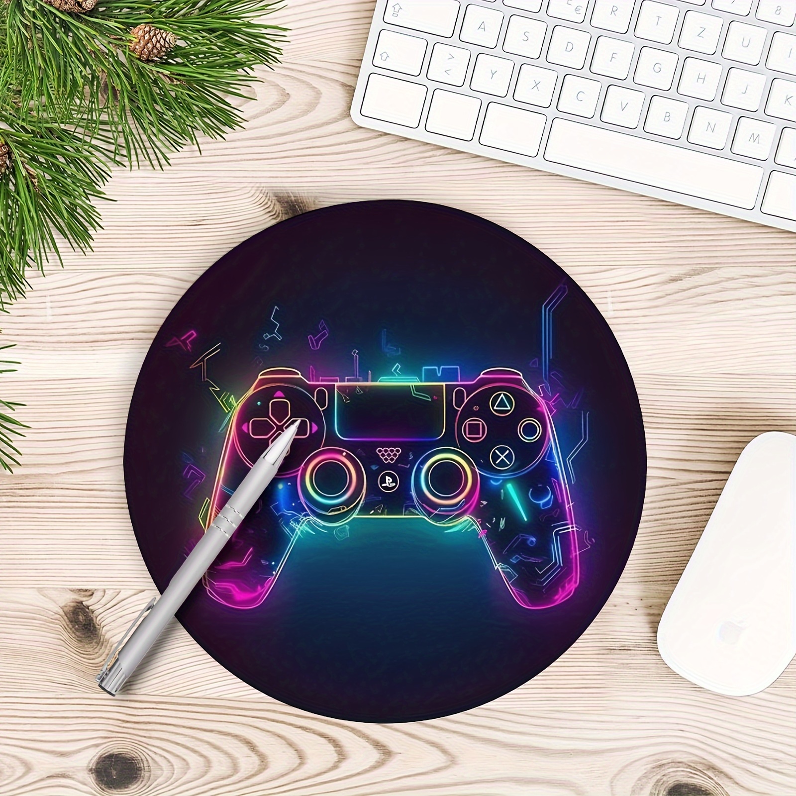 

1pc Ergonomic Mouse Pad, , Round Mousepad For Computer And Laptop, 7.9x7.9