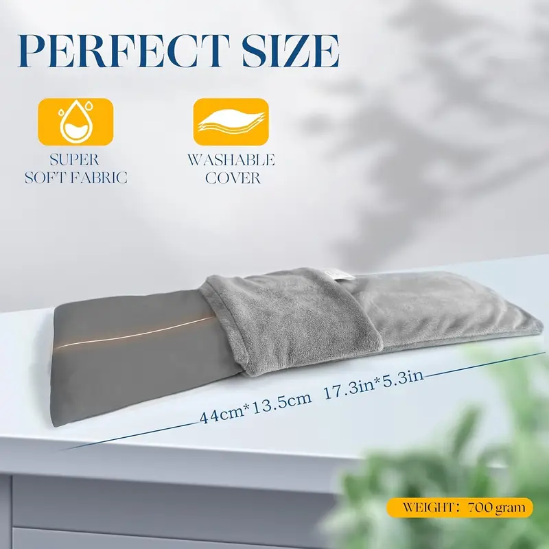 microwave heat pad with washable cover heat packs for relaxation wheat bags microwavable for in muscles joints cramps 44 13 5cm soft weighted neck warmer for hot cold compress Product details 5