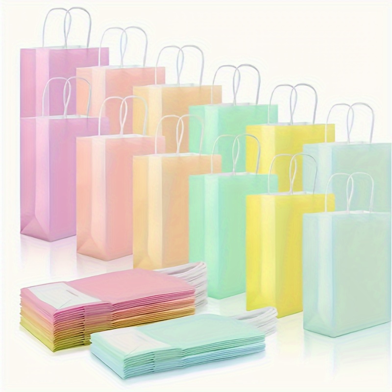 

6pcs Assorted Kraft Gift Bags Handles - 8.3x5.9x3.1 - For 's, Day & - For Favors & Packaging