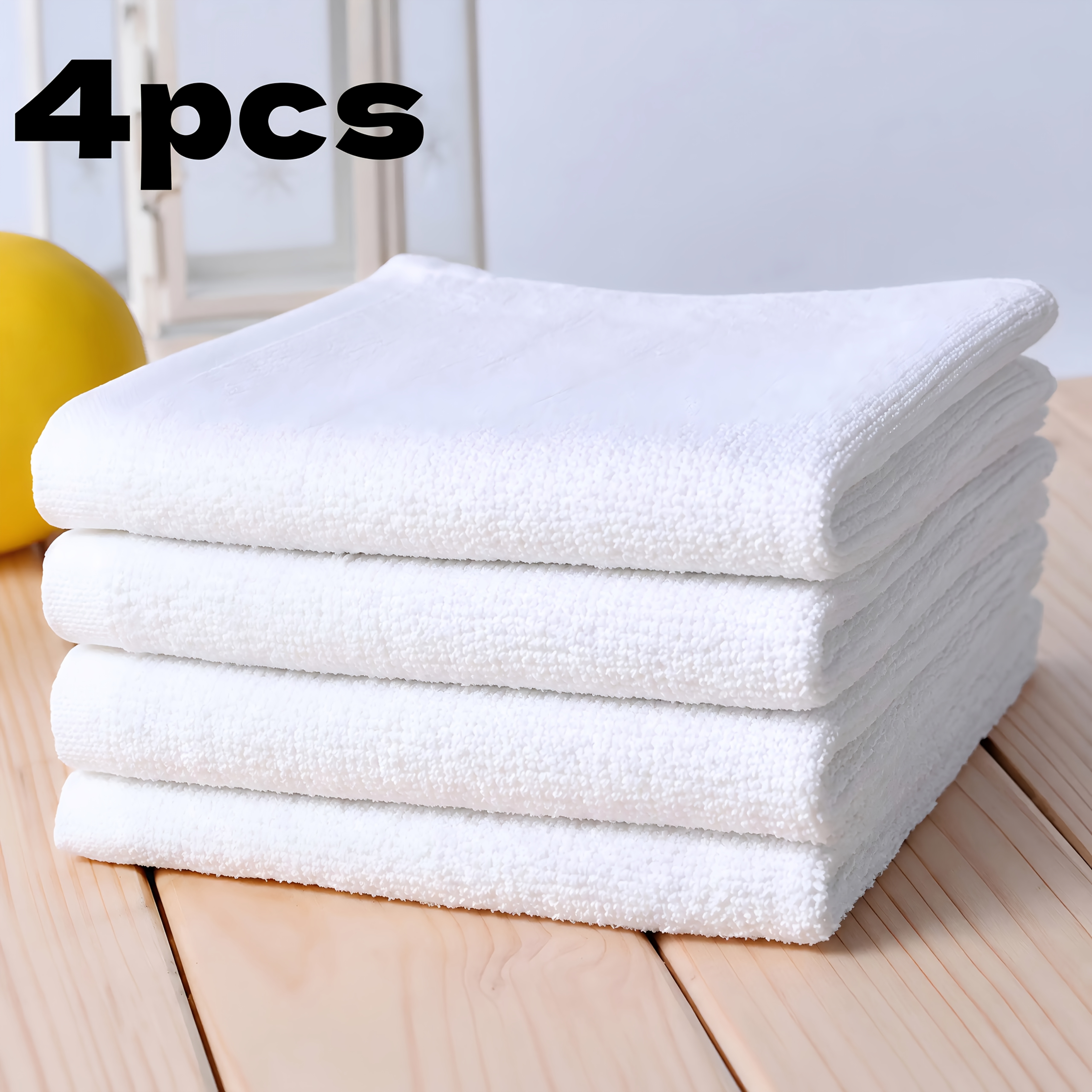 TEMU 4-pack Quick-dry Towels - Luxurious, High-puffiness Towels, Super Absorbent And Quick-drying, Suitable For Adults And Families - Thick,