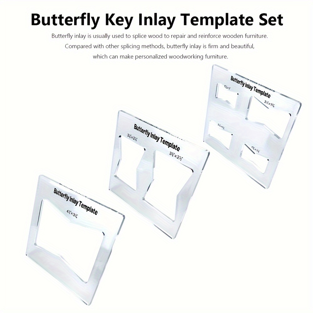 

Woodworking Butterfly Inlay Template Router And Decorative Template