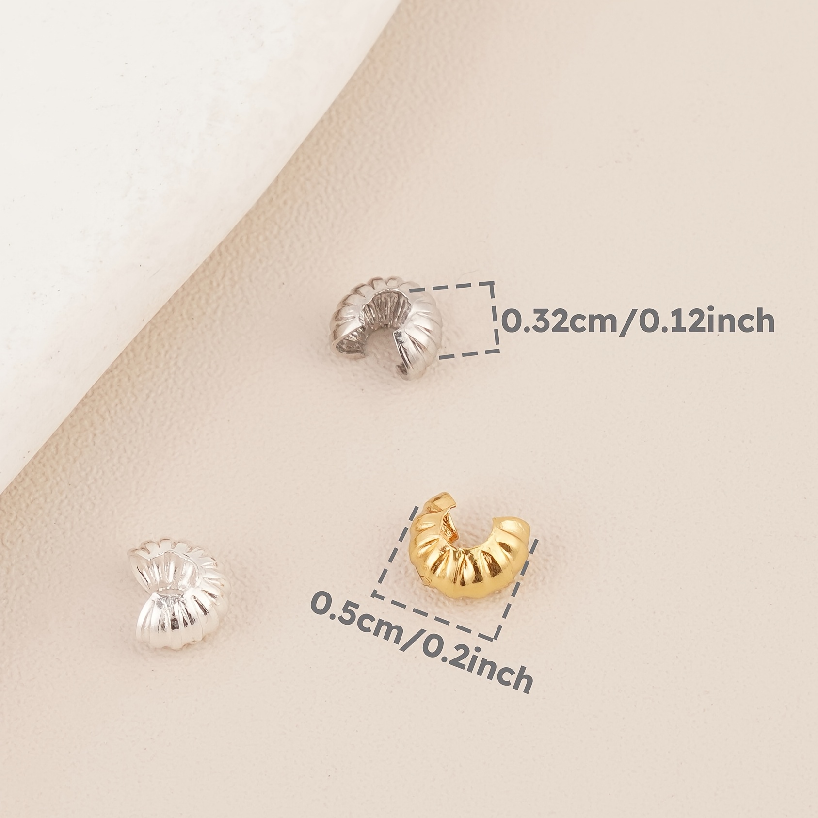 15pcs 18K Golden Plated Crescent Moon Clasps for DIY Jewelry