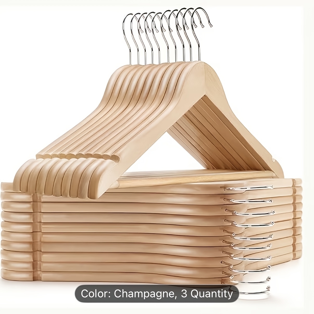 360 rotating hook solid wood hanger non slip   thickened durable clothes hanger