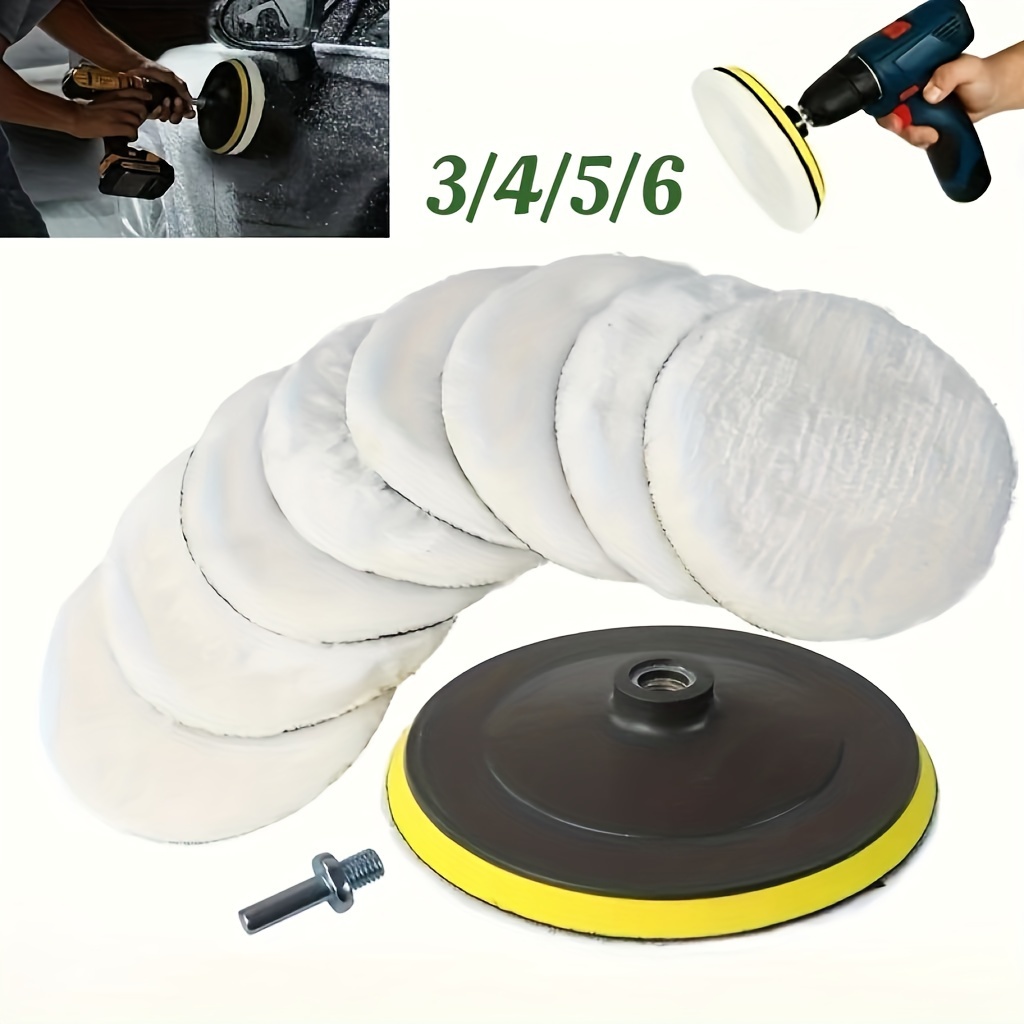 

1 Set Car Wax With Suction Cup And Guide Rod, Nylon Grit, Compatible With M10/m14 Drill, And Styling Polishing For Wood, Plastic, Glass, Ceramic, Porcelain Surfaces, No Required, 3/4/5/6 Inches