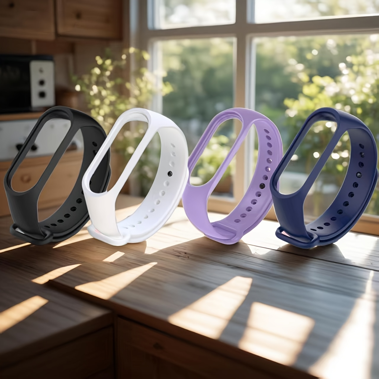 TEMU 4 Piezas de Bandas Deportivas de TPU para Xiaomi Mi Band 3/4/5 - Correas de Reemplazo Ajustables y Duraderas en Colores Surtidos