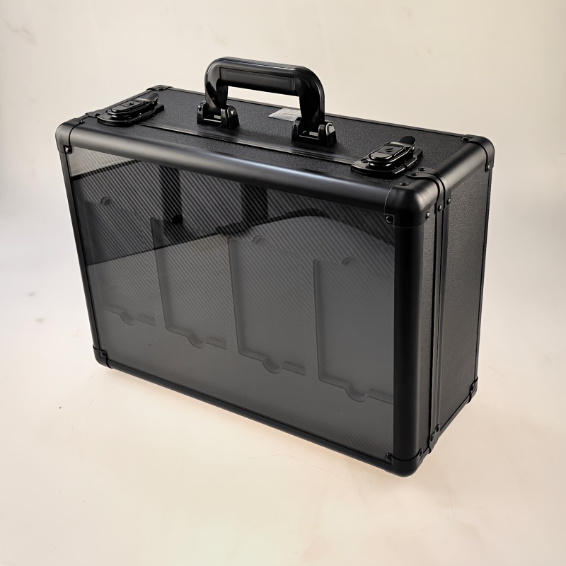 Image of Kehuashina 4-row Graded Card Storage Box With Transparent Cover - Professional Organizer For Card Slabs, Ideal Protective Holder For Sports Card Collections
