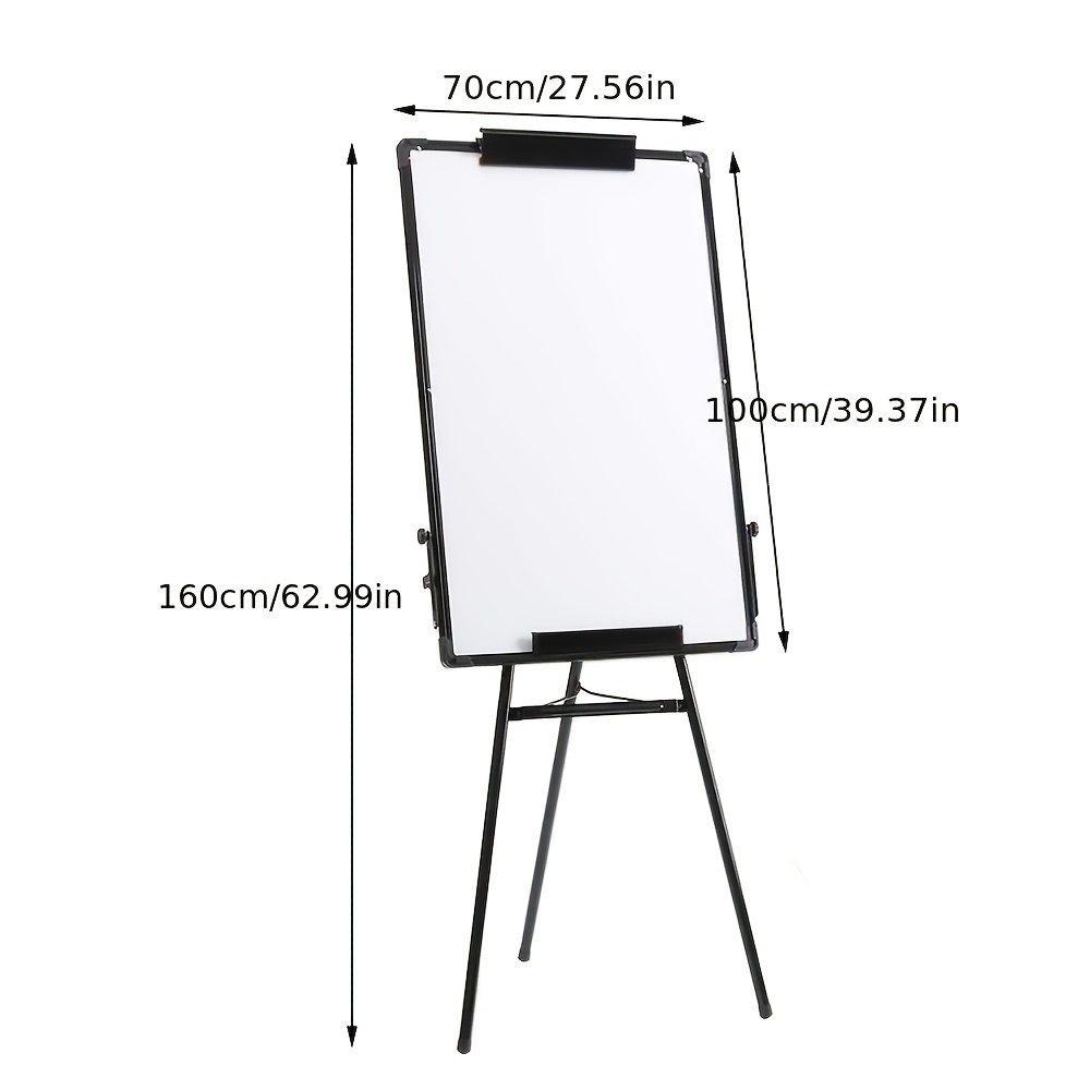 Versatile Magnetic Whiteboard - Whiteboard Featuring A Stand, Measuring 70 X 100 Cm, Ideal For Workplaces, Educational Settings, And Conference Rooms. For Writing, Black Ink