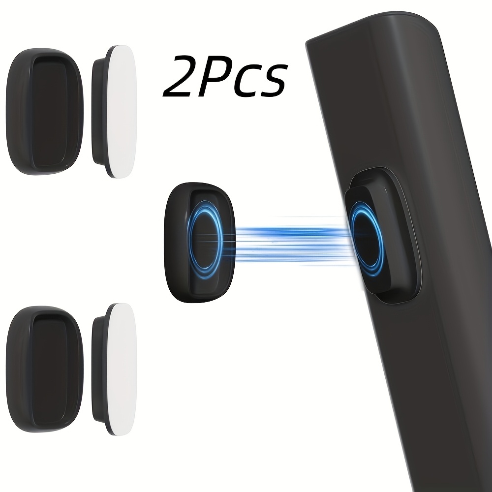 Image of 2pcs Wall Mount Remote Control Holder - Self Adhesive Suitable For Tv Backside As Well Fan And Air Conditioner Remote Controls Desk & Drawer Organizer For Home Storage(black), Utility Hooks