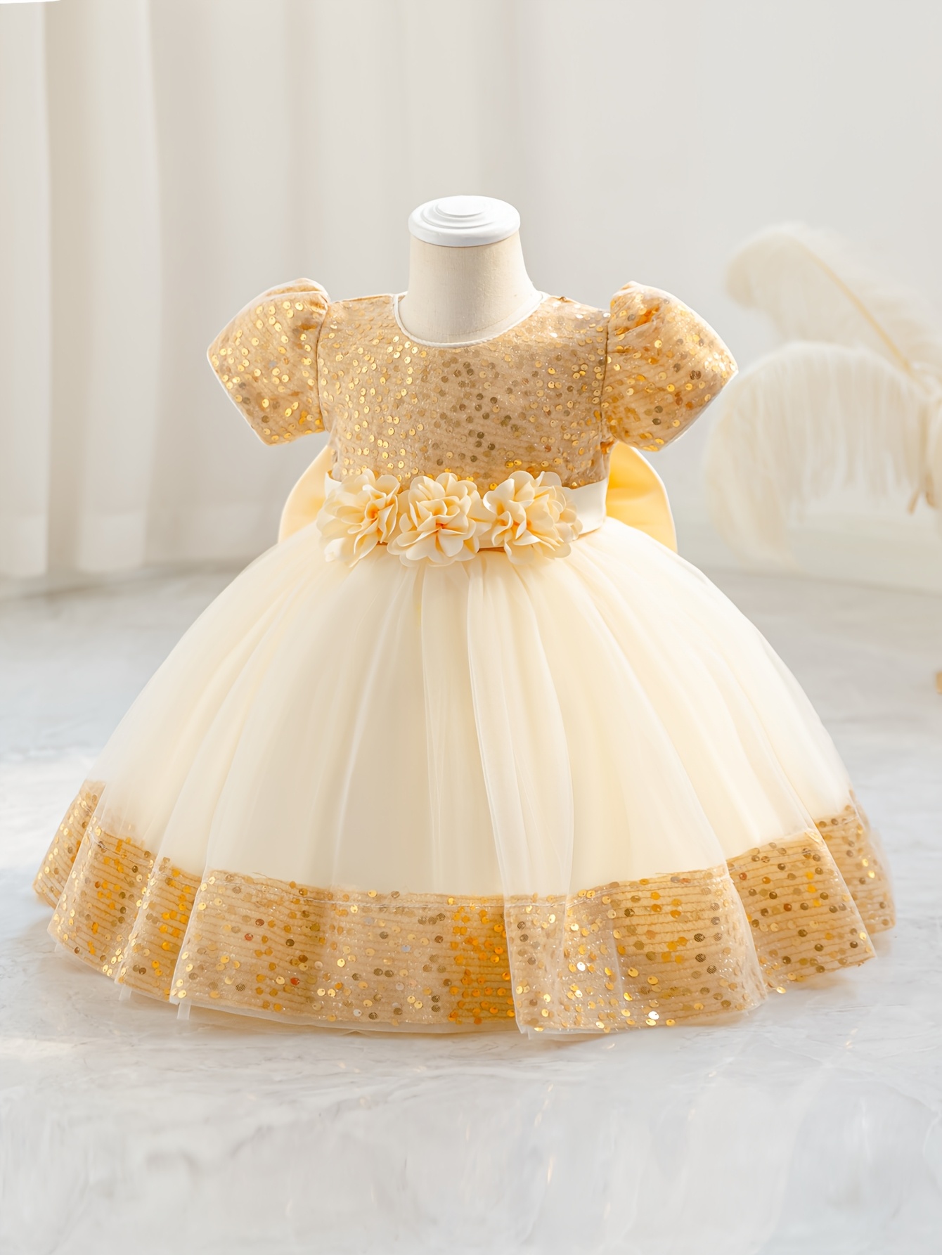 strapless open back dress BT1817 Royal Princess Regal Majesty Party Dress – BabyTeen Fashion main image 1