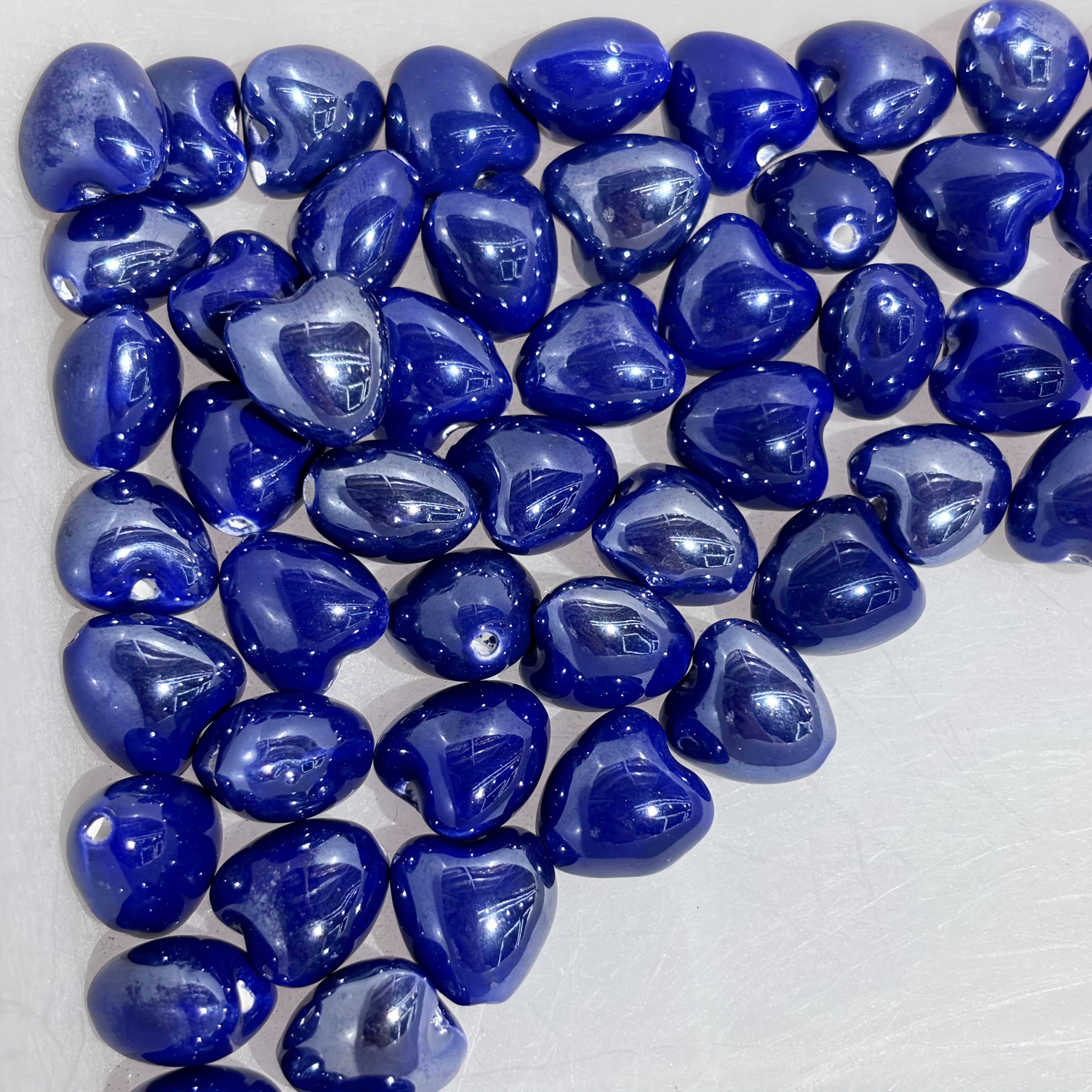 50pcs Set of 12mm Peach Shaped Ceramic Beads for DIY Jewelry Making